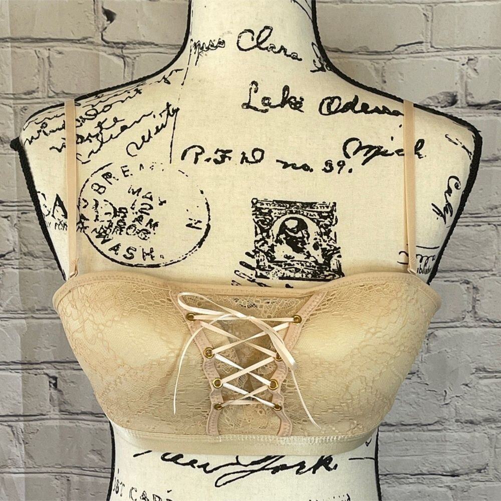 NEW YiPianShi NeiYi Women’s Beige Lace Convertible Push-Up Bra (Size 38 B/C)